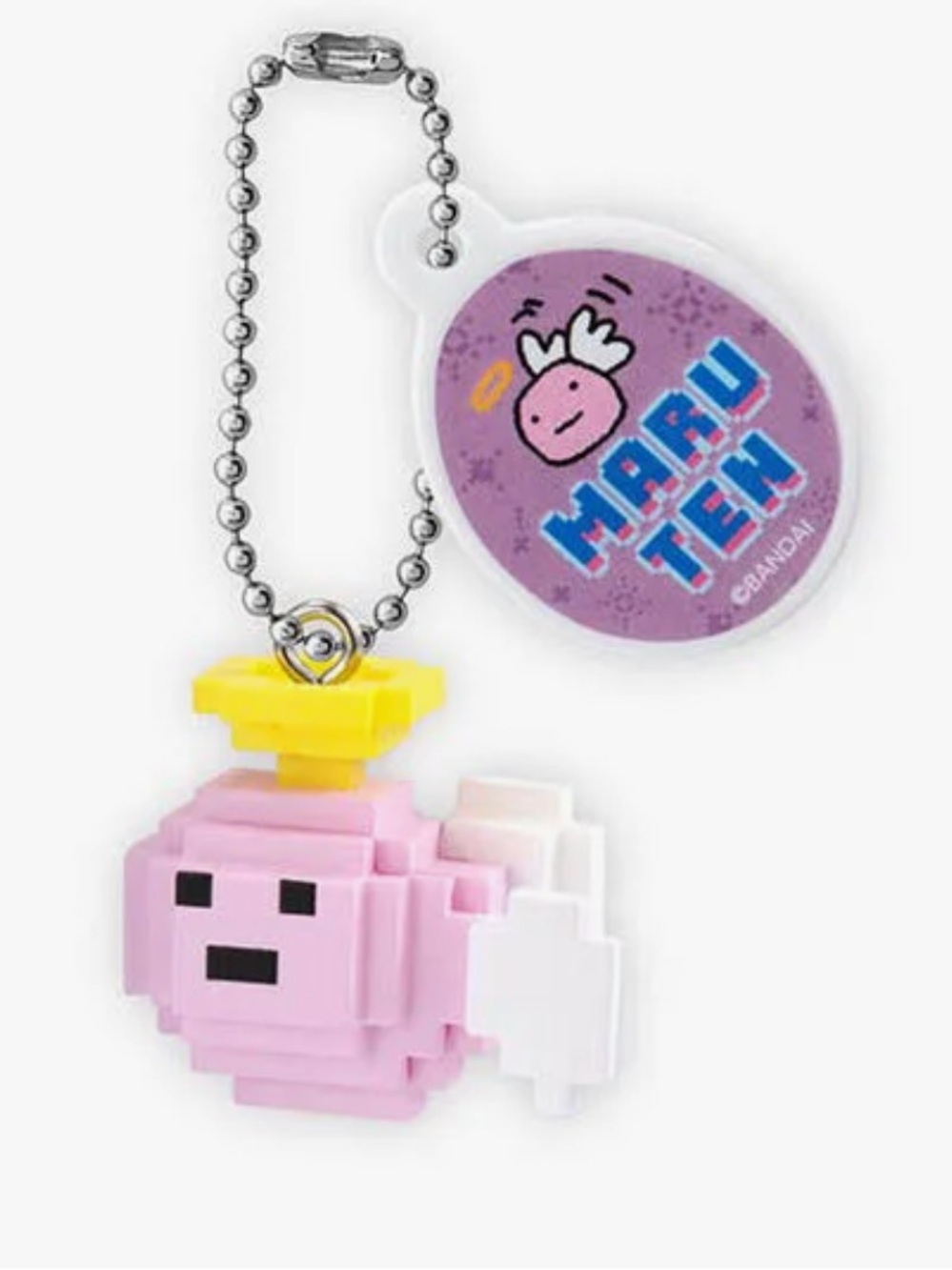 Bandai Gashapon Tamagotchi Maruten Angel Pink Block Figure Charm New